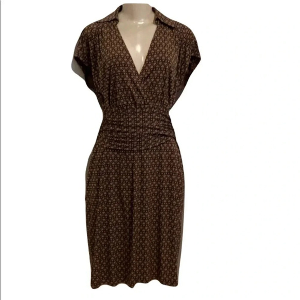New York & Company Dress size M brown midi dress